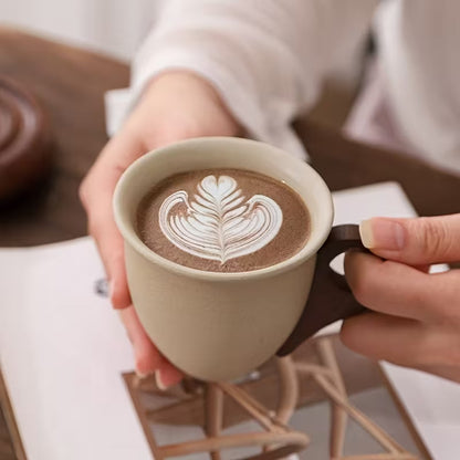 Vintage Ceramic Cup with Wooden Base – Your Special Coffee