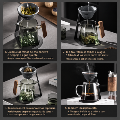 Reusable Ceramic Coffee Filter – With Stand