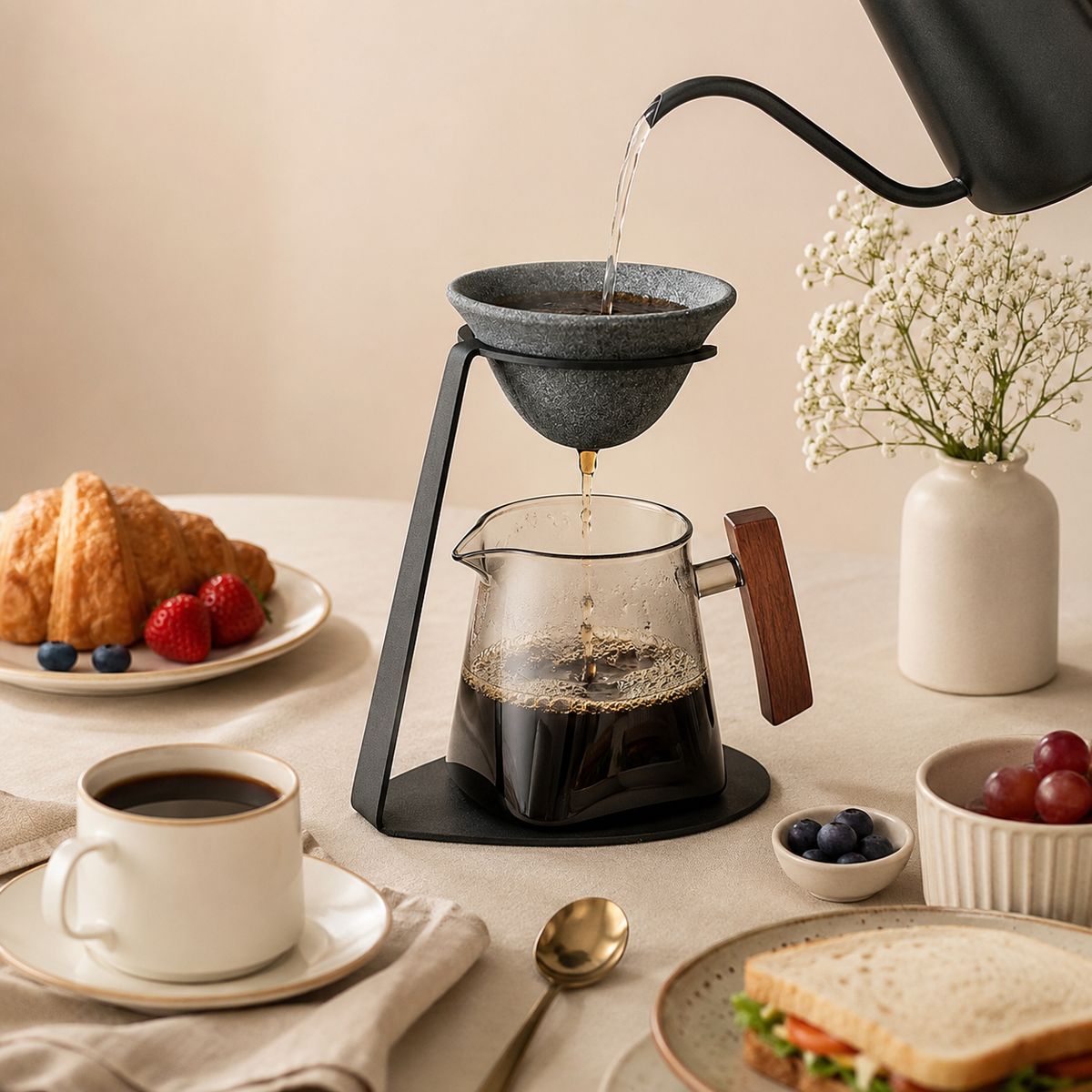 Reusable Ceramic Coffee Filter – With Stand