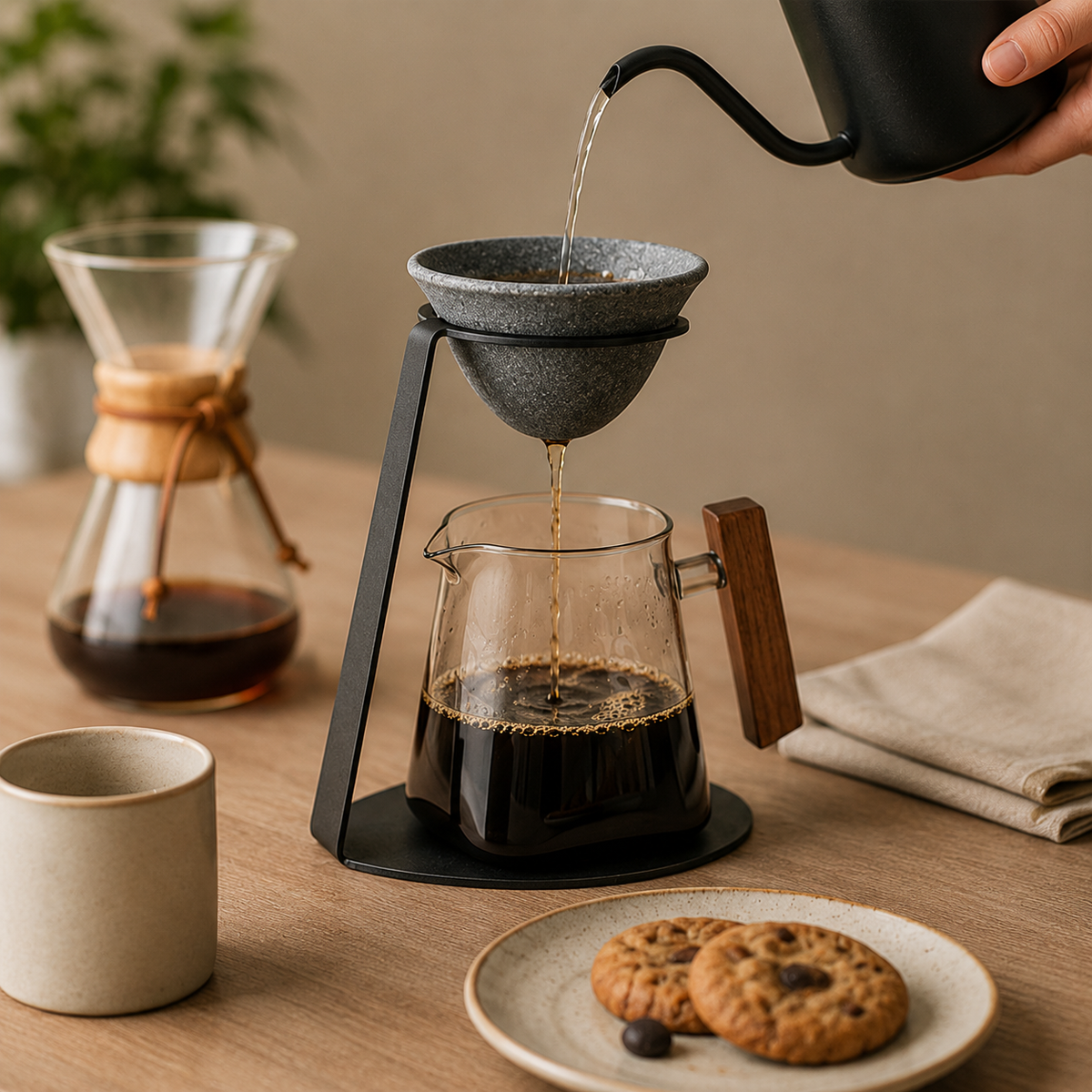 Reusable Ceramic Coffee Filter – With Stand